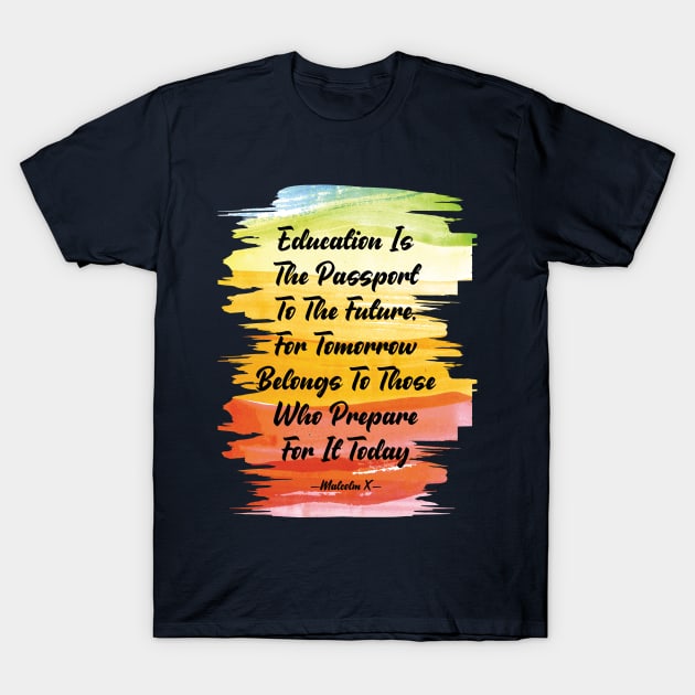 Listen to malcolm x T-Shirt by ZUNAIRA